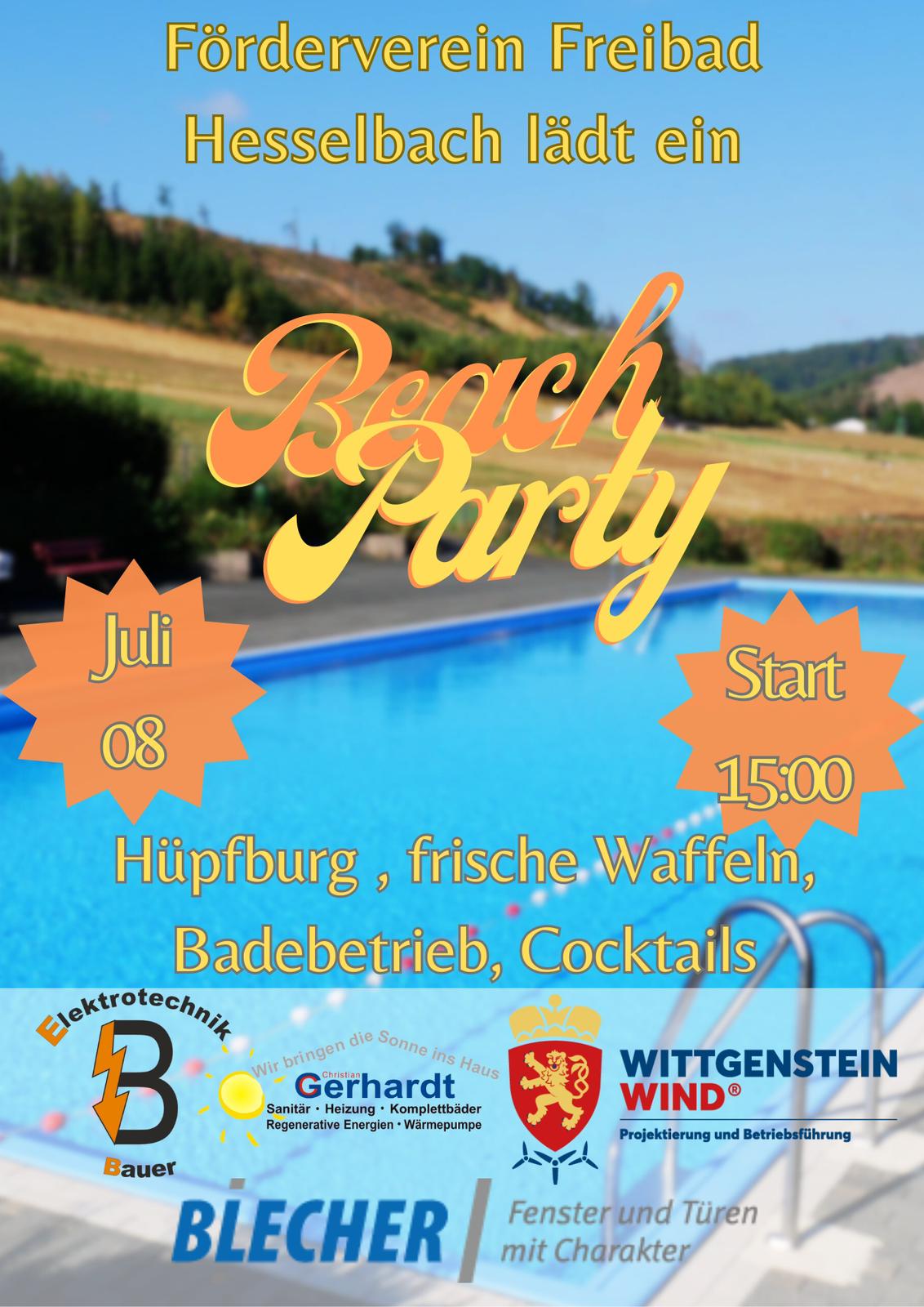 Beachparty - Samstag 08.07.